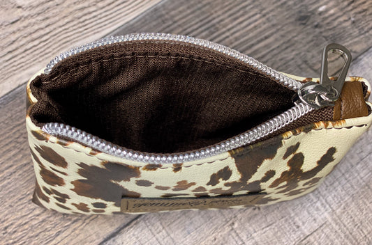 Cow Print Mini Pouch