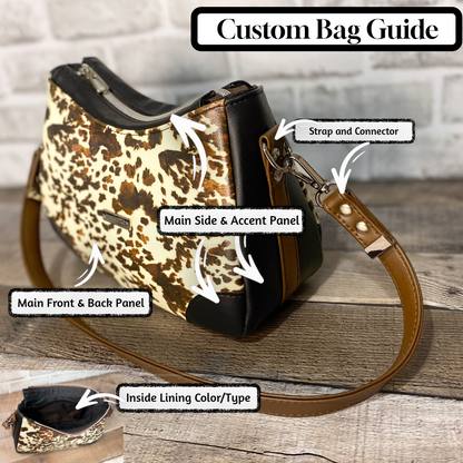 Annabelle Cow Print Shoulder  Bag