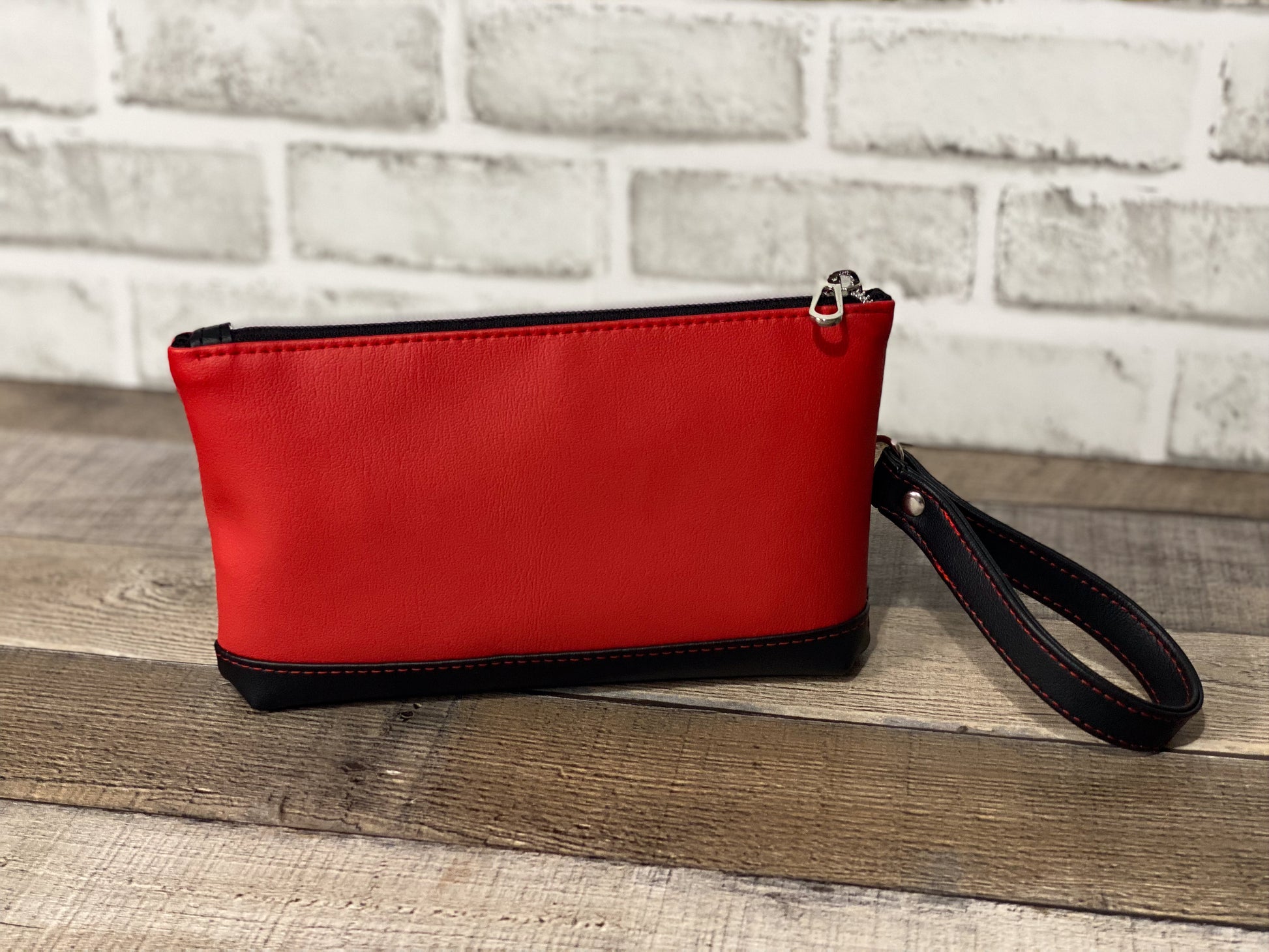 Red dragonfly wristlet back view