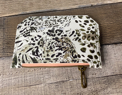 Animal print small pocket pal wallet back view