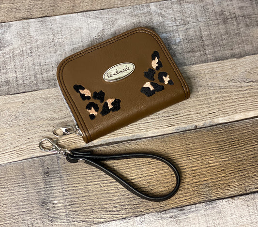 Mini Classic Zip Wallet - Leopard Print