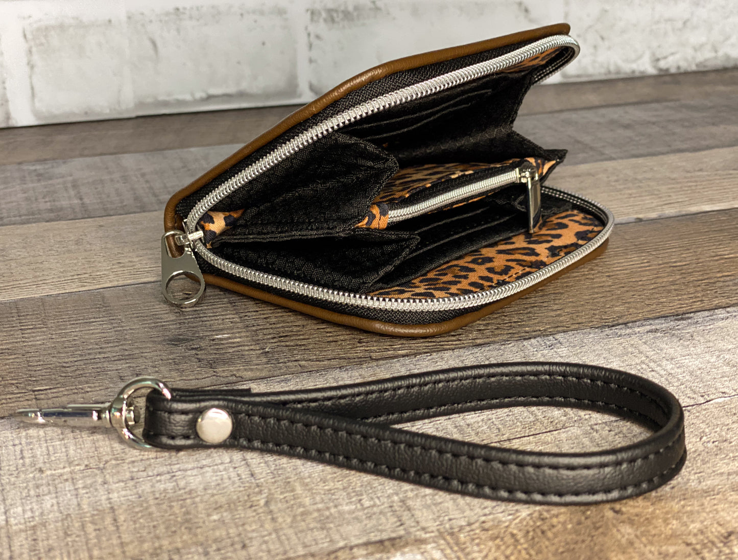 Mini Classic Zip Wallet - Leopard Print